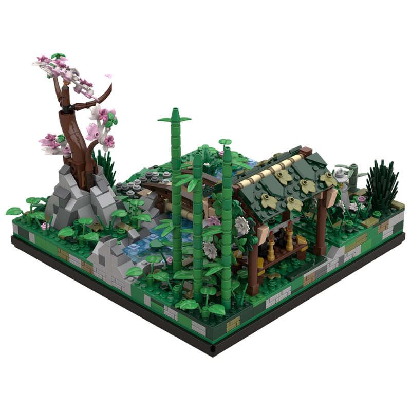 โมเดลสวนญี่ปุ่น ชุดตัวต่อ MOC  - Japanese Garden Bonsai บทวิจารณ์และราคา