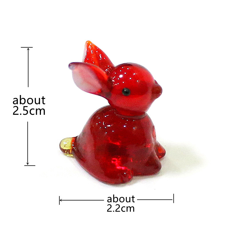 2แพ็คหลายสีมินิแก้วกระต่ายรูปป - Bonsai Garden For Desk บทวิจารณ์และราคา