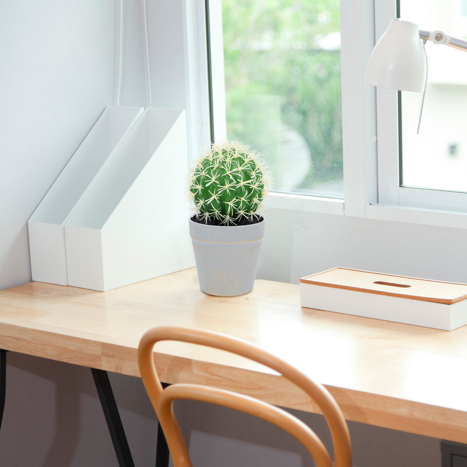 ต้นกระบองเพชรประดิษฐ์ขนาดเล็กส - Bonsai Garden For Desk บทวิจารณ์และราคา