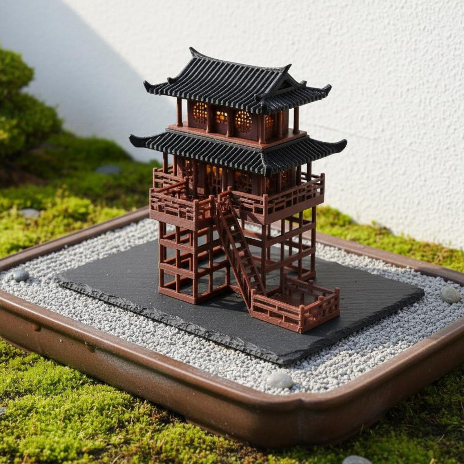 ศาลาพลาสติกตั้งโต๊ะทรงเจดีย์ขน - Japanese Garden Bonsai บทวิจารณ์และราคา